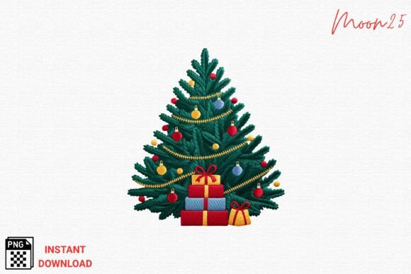 Christmas Tree Embroidery PNG