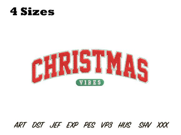 Christmas Vibes Embroidery Design