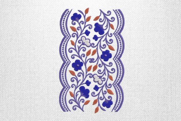 Elegant Lace Floral Embroidery Design