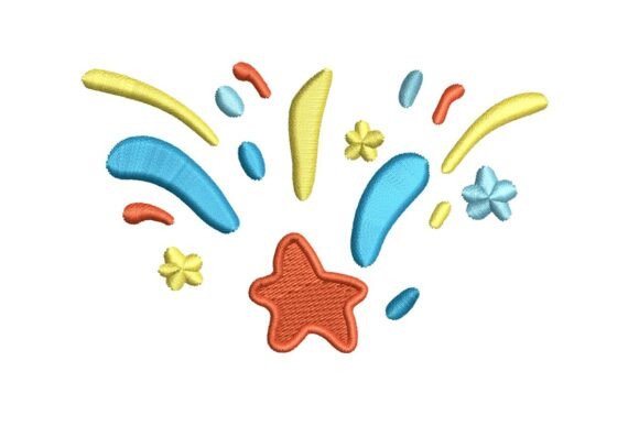 Festive Carnival Confetti Embroidery Design