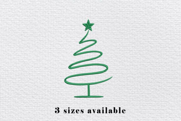 Minimal Christmas Tree Embroidery