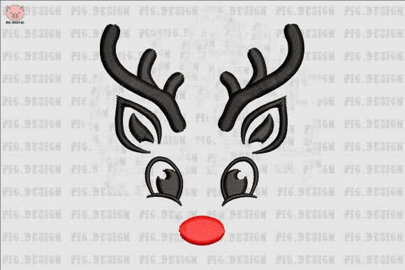 Reindeer Christmas Embroidery