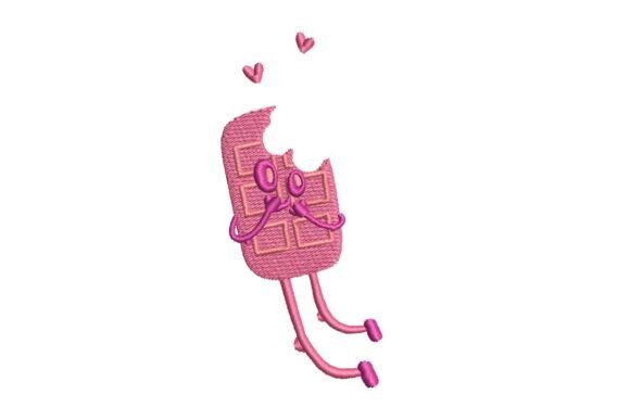 Shy Valentine’s Chocolate Bar Embroidery