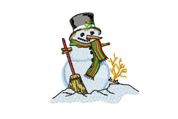 Snowman Christmas Embroidery Design