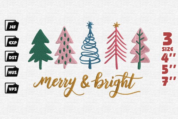 Whimsical Merry Bright Christmas Tree Collection